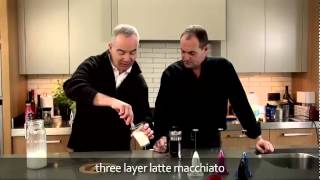 aerolatte  milk frother makes three layer caffè latte macchiato [upl. by Trudy]