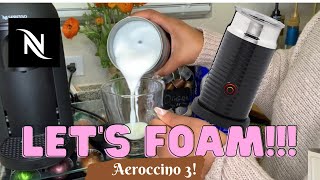 How To Foam Milk With Aeroccino 3 Make Coffee With Foam Tips amp Tricks  Easy Foamed Latte Recipe [upl. by Ainadi]